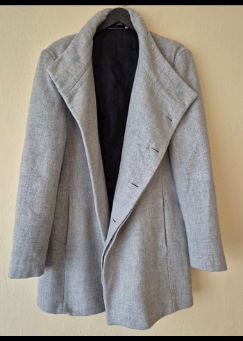 Gri Erkek Kaşe Kaban - Görsel 3