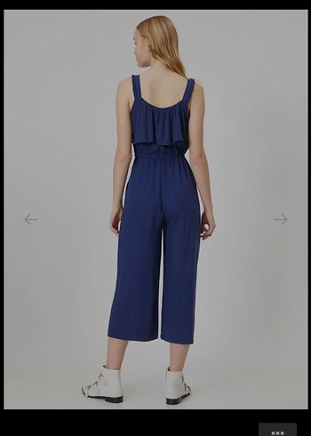 Lacivert Fırfırlı Tulum - Görsel 3