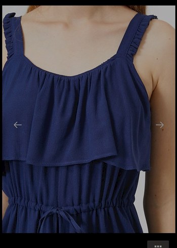 Lacivert Fırfırlı Tulum - Görsel 4