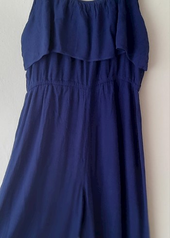 Lacivert Fırfırlı Tulum - Görsel 7