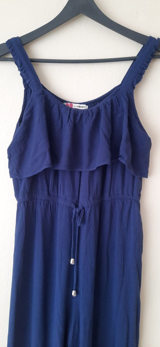 Lacivert Fırfırlı Tulum - Görsel 5