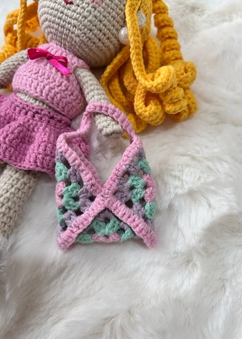 Renkli El Örgüsü Bebek ve Aksesuarları - Görsel 14