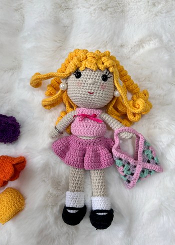 Renkli El Örgüsü Bebek ve Aksesuarları - Görsel 6