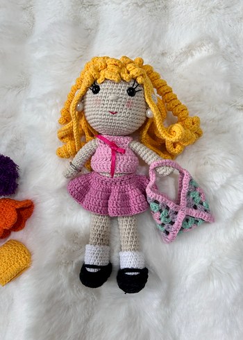 Renkli El Örgüsü Bebek ve Aksesuarları - Görsel 17