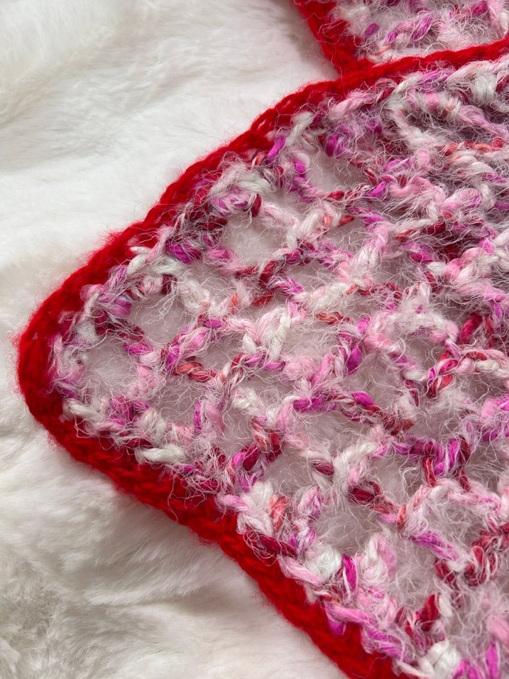 Pembe Bohem Örgü Kadın Hırka - Görsel 5