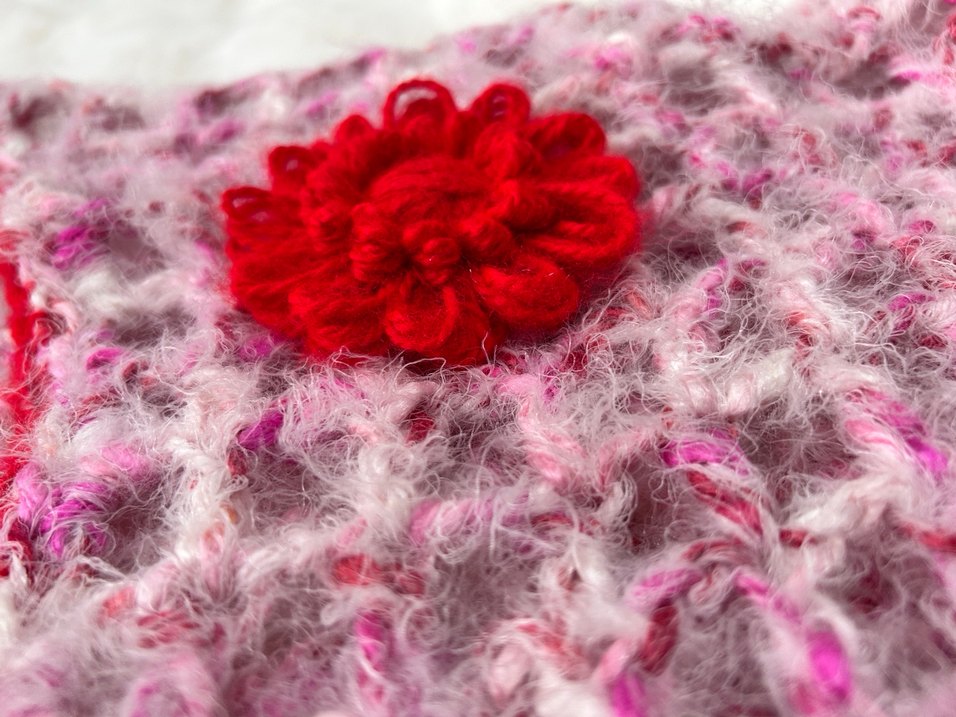 Pembe Bohem Örgü Kadın Hırka - Görsel 2