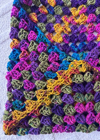 Renkli Örgü Bohem Kadın Çanta - Görsel 13