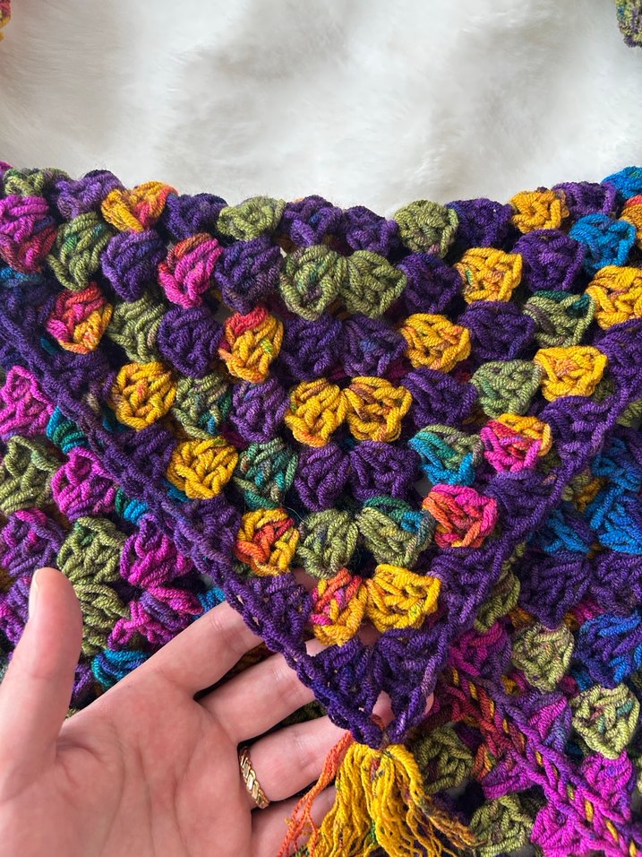 Renkli Örgü Bohem Kadın Çanta - Görsel 3