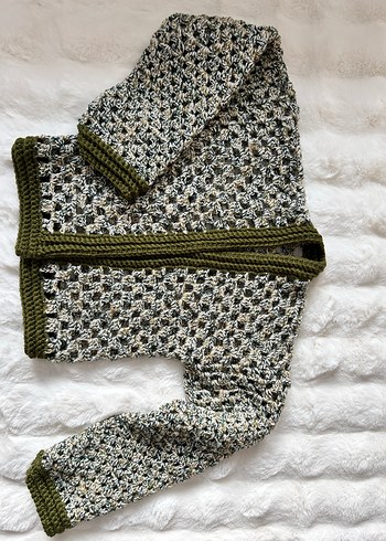 Bohem yeşil Uzun Kollu hırka - Görsel 6