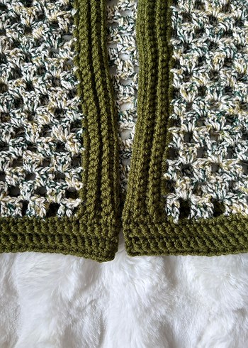 Bohem yeşil Uzun Kollu hırka - Görsel 13