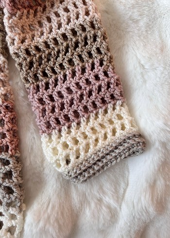 Bej Pudra Triko Kadın Hırka - Görsel 13