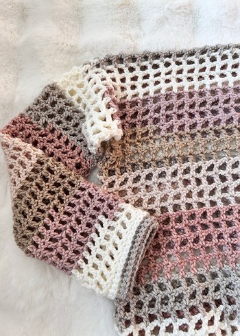 Bej Pudra Triko Kadın Hırka - Görsel 7