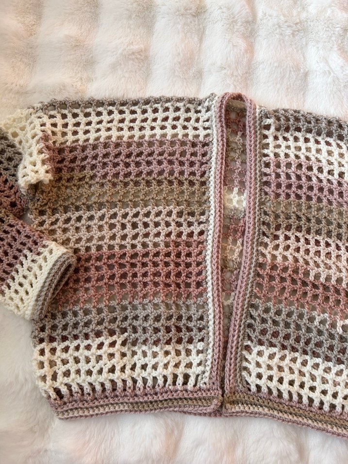 Bej Pudra Triko Kadın Hırka - Görsel 3