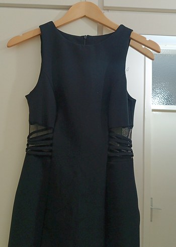 Siyah Kolsuz Midi  Elbise - Görsel 2