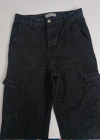 Siyah Kargo Pantolon - Görsel 2