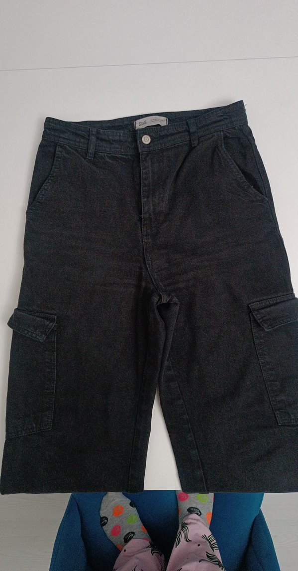 Siyah Kargo Pantolon - Görsel 2