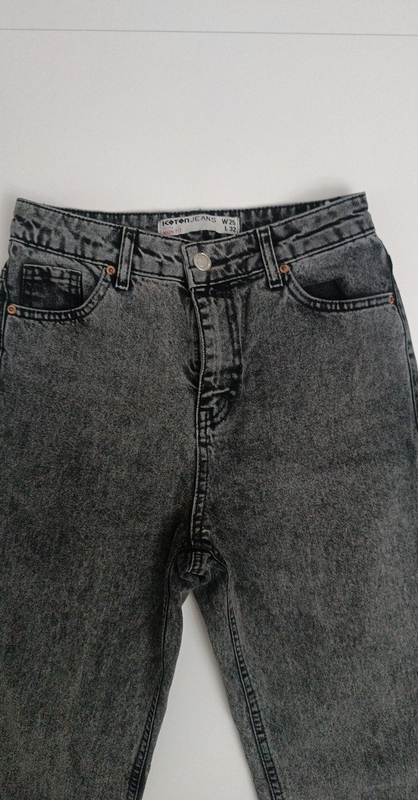 Gri Yıkamalı Jean - Görsel 2