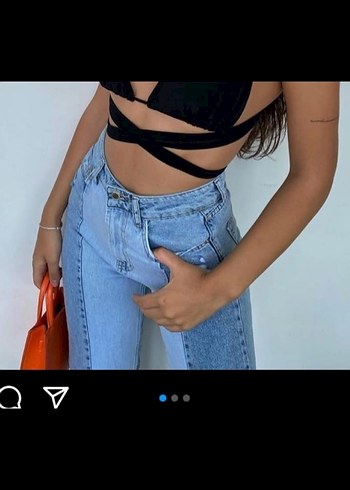 Dilvin çift renkli yüksek bel pantolon - Görsel 3