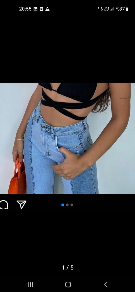 Dilvin çift renkli yüksek bel pantolon - Görsel 3