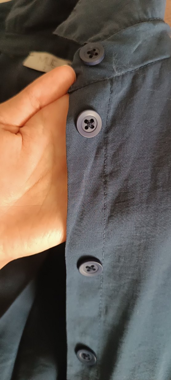 Lacivert Düğmeli Kadın Takım - Görsel 4