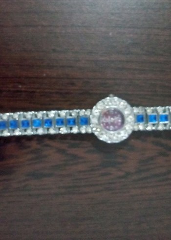 Beden Mavi Payetli Vintage Kadın Saati