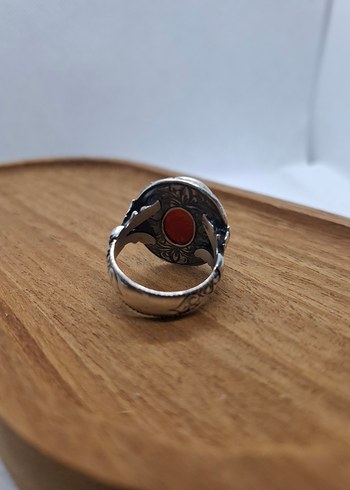 YEMEN AKİK TAŞLI GÜMÜŞ YÜZÜK - Görsel 2