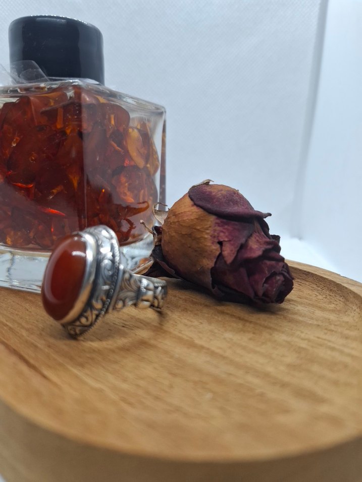 YEMEN AKİK TAŞLI GÜMÜŞ YÜZÜK - Görsel 3