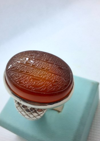 AKİK TAŞLI GÜMÜŞ YÜZÜK - Görsel 2