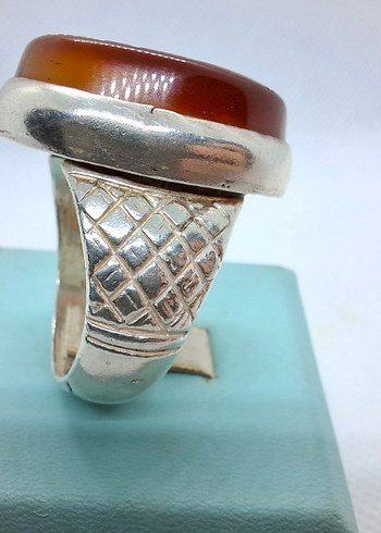 AKİK TAŞLI GÜMÜŞ YÜZÜK - Görsel 3