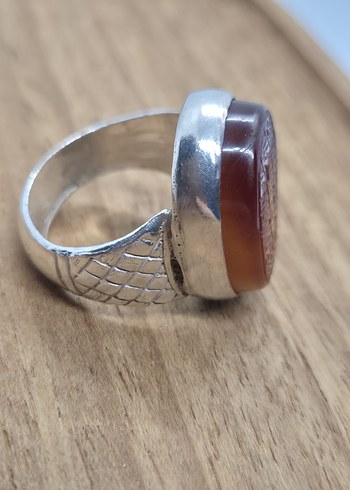 AKİK TAŞLI GÜMÜŞ YÜZÜK - Görsel 6