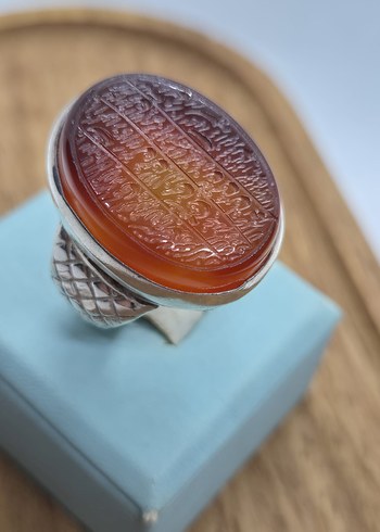 AKİK TAŞLI GÜMÜŞ YÜZÜK - Görsel 5