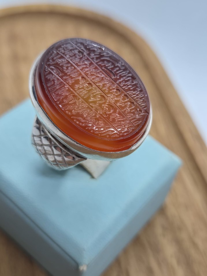 AKİK TAŞLI GÜMÜŞ YÜZÜK - Görsel 5