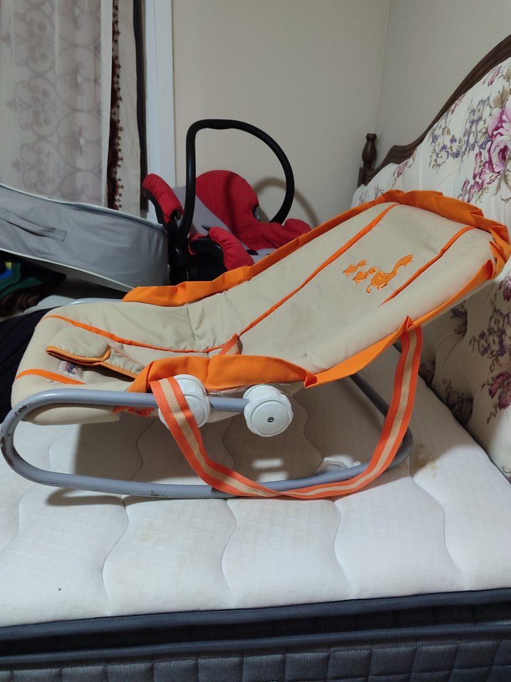 Turuncu Detaylı Camel Bebek Taşıma Koltuğu - Görsel 2
