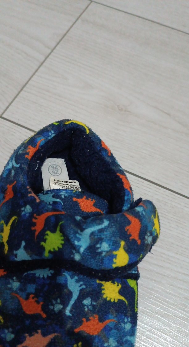 Renkli Bağcıklı Erkek Çocuk Ev Terliği - Görsel 2