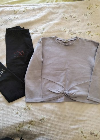 s Beden mavi Renk Koyu Mavi Kadın Spor Kumaş Pantolon 2li takım