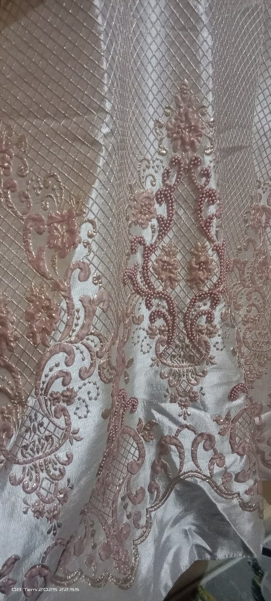 Uzun İnci zımbalı abiye - Görsel 2