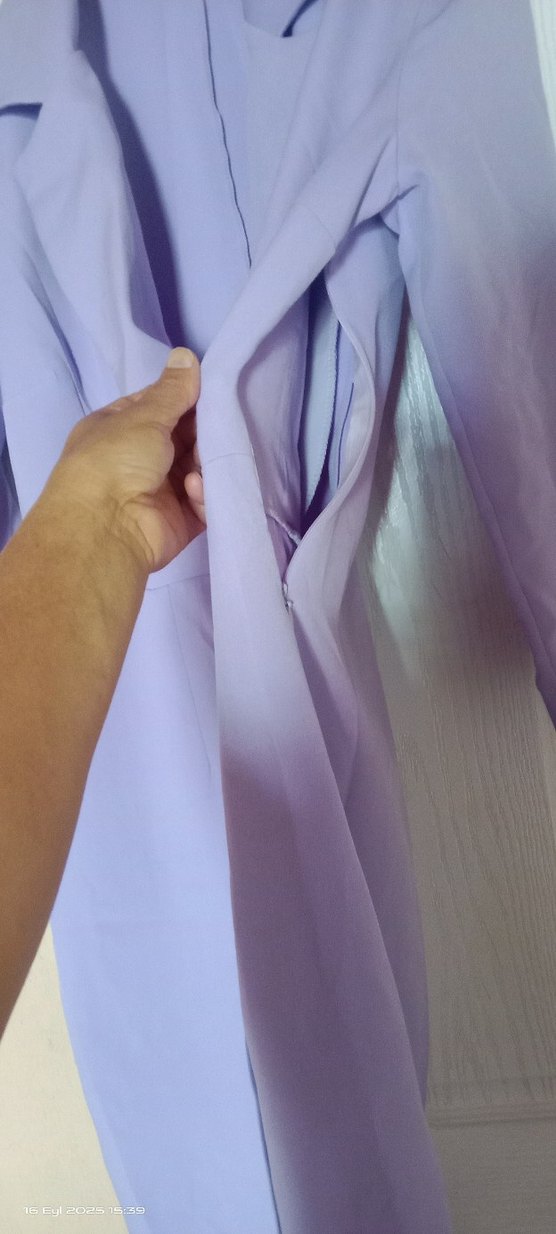 lila kalem elbise - Görsel 2