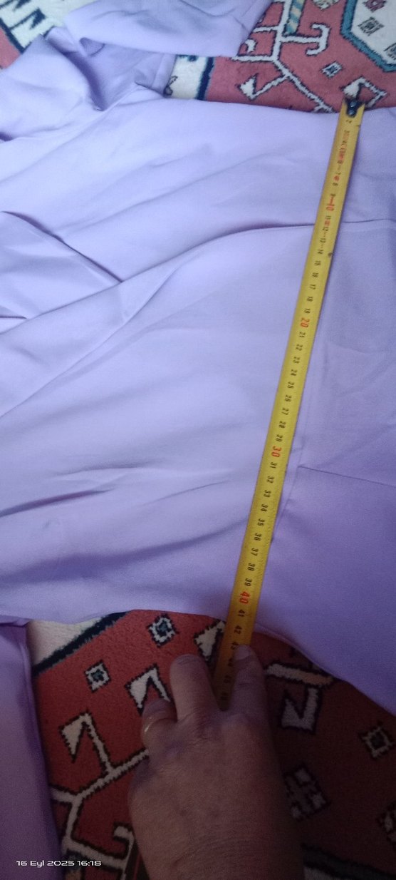 lila kalem elbise - Görsel 3