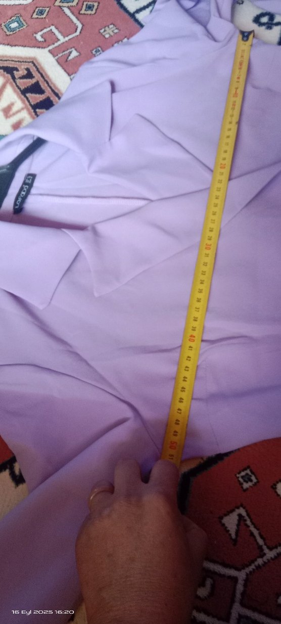 lila kalem elbise - Görsel 5