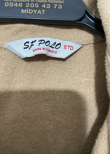 Bej Süet Düğmeli Kadın Midi Ceket - Görsel 3