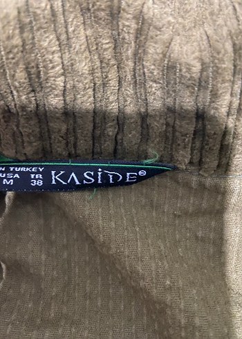 Düğmeli Kahverengi Kadife Uzun Kollu Gömlek - Görsel 3