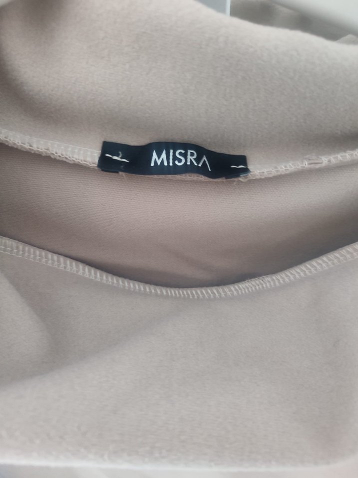 Düğmeli Bej Kadın Panço - Görsel 3