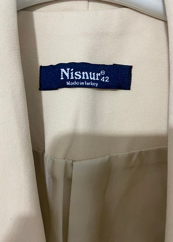 Bej Düğmeli Kadın Blazer Ceket - Görsel 2