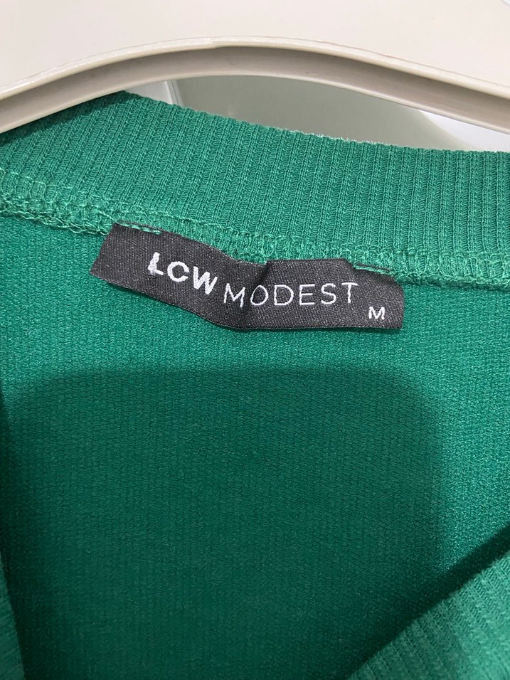 Kadın Yeşil Baskılı Oversize Sweatshirt - Görsel 2