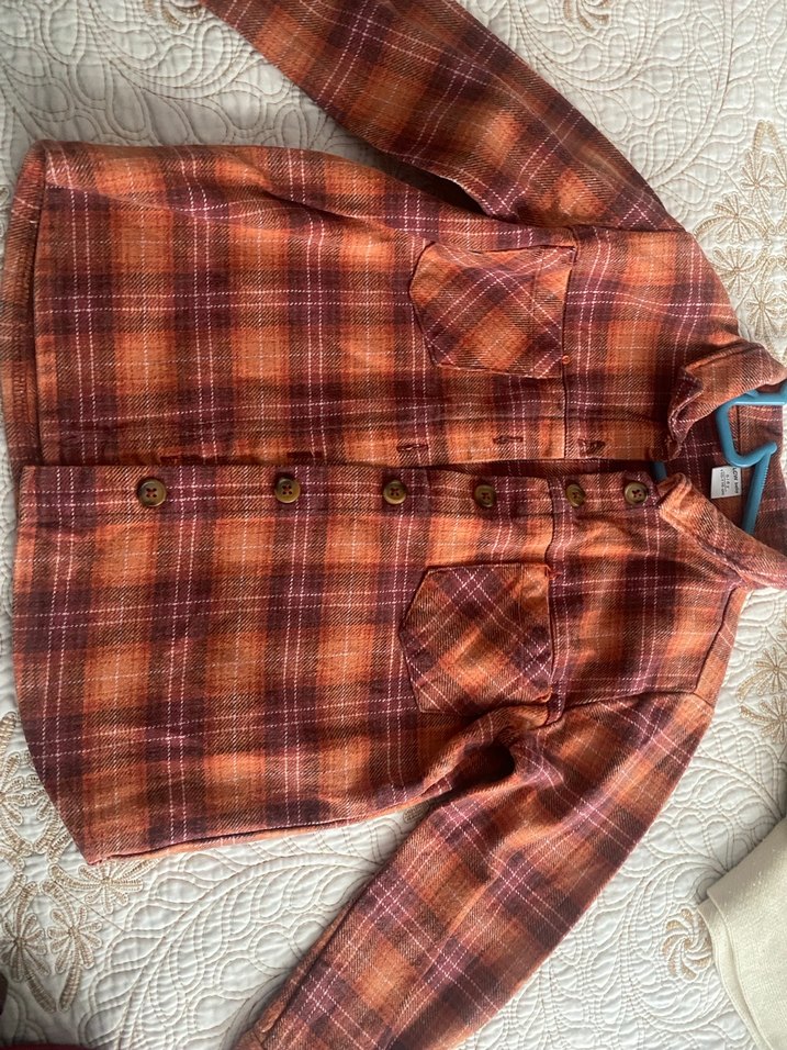 Kahverengi Düğmeli kız Çocuk Gömlek - Görsel 2