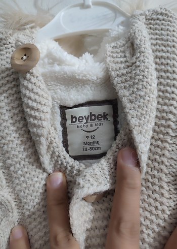 Bebek Erkek Örgü Tulum Gri Beyaz - Görsel 3