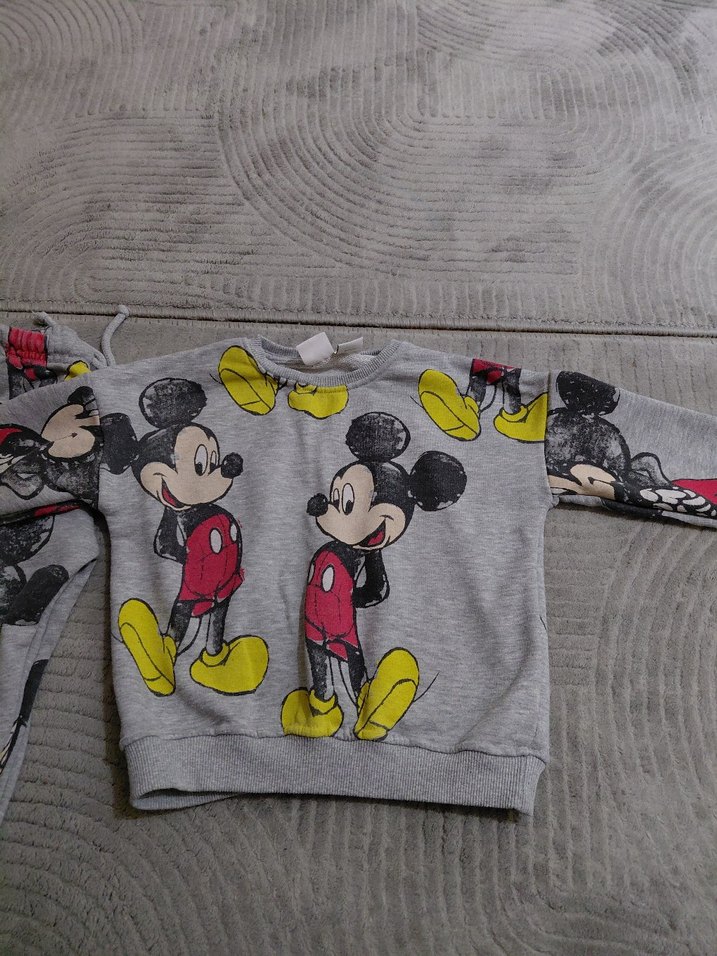 Gri Mickey Baskılı Kız Eşofman Takımı - Görsel 5