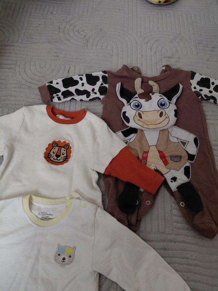 Bebek Erkek Uzun Kollu Pamuklu Hastane Kıyafetleri - Görsel 2