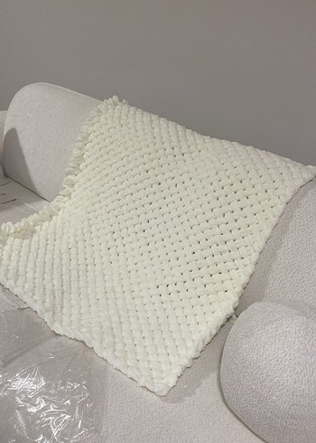 Krem Örgü Çocuk Battaniyesi - Görsel 2
