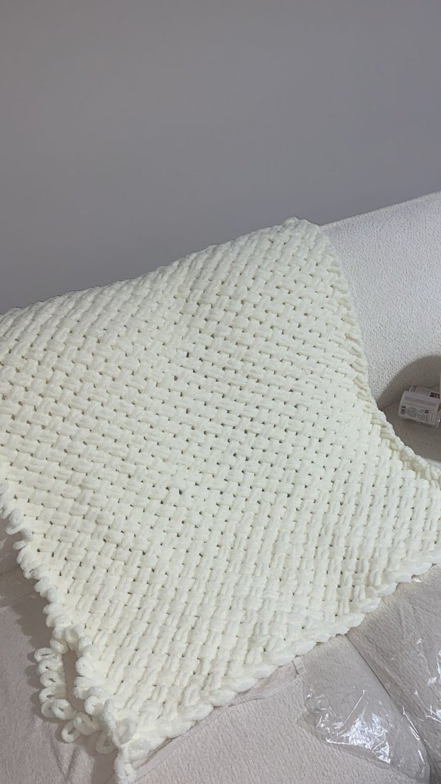 Krem Örgü Çocuk Battaniyesi - Görsel 3